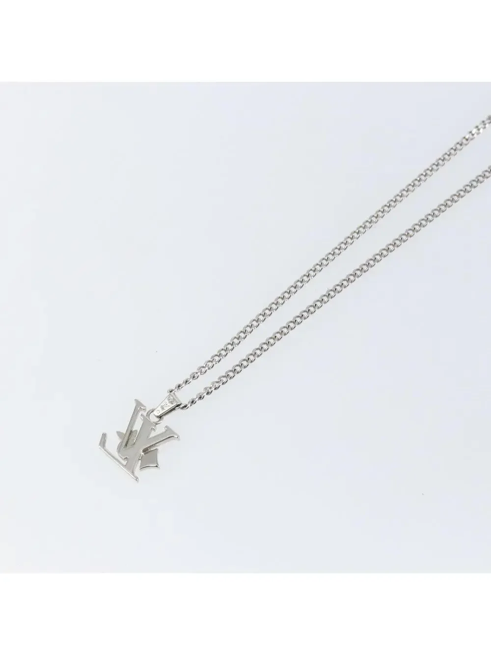 Louis Vuitton Row Necklace Metal Silver #344444L74B